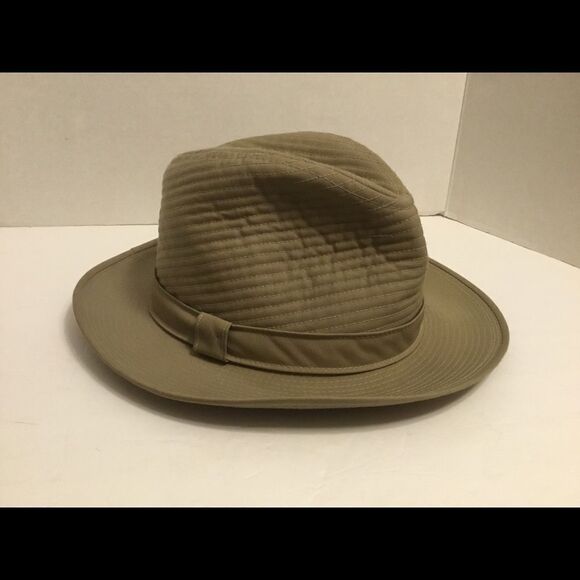 Vintage Men’s London Fog Fedora Tan Size Medium - Picture 1 of 5